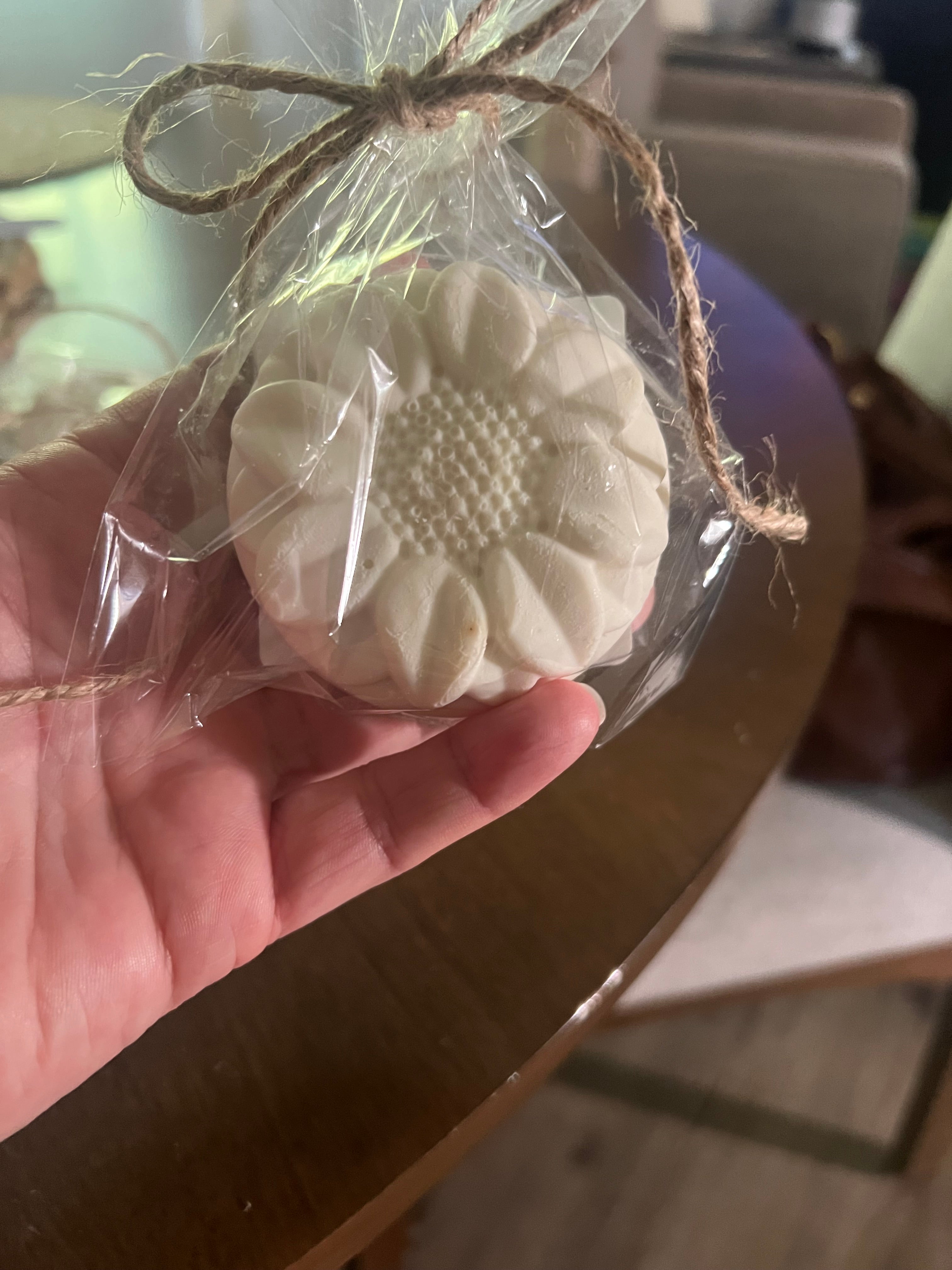 Bergamot Black Tea Soap in hand